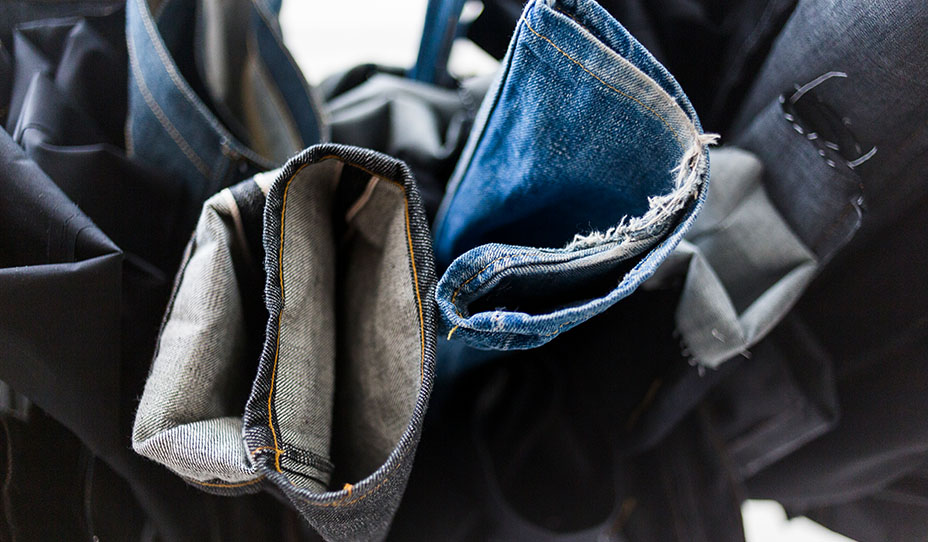 Different types of denim used to make jeans