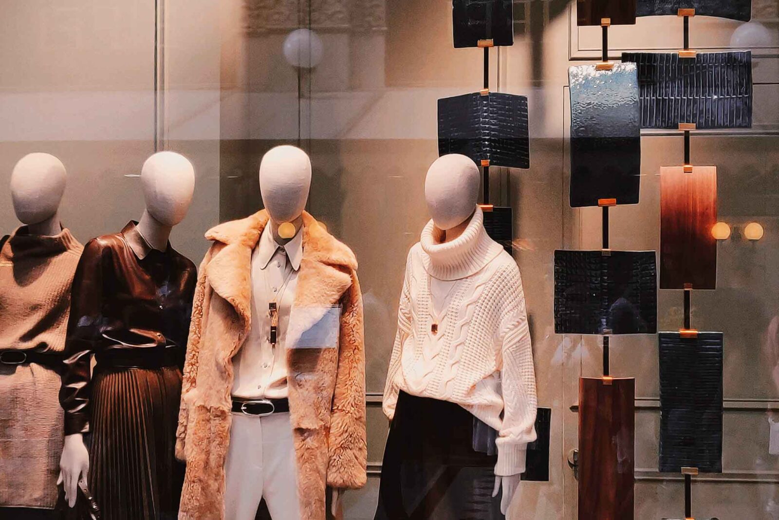 Mannequins in a fashion retail brand window